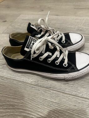 Converse Black and White Low Top Canvas Sneakers